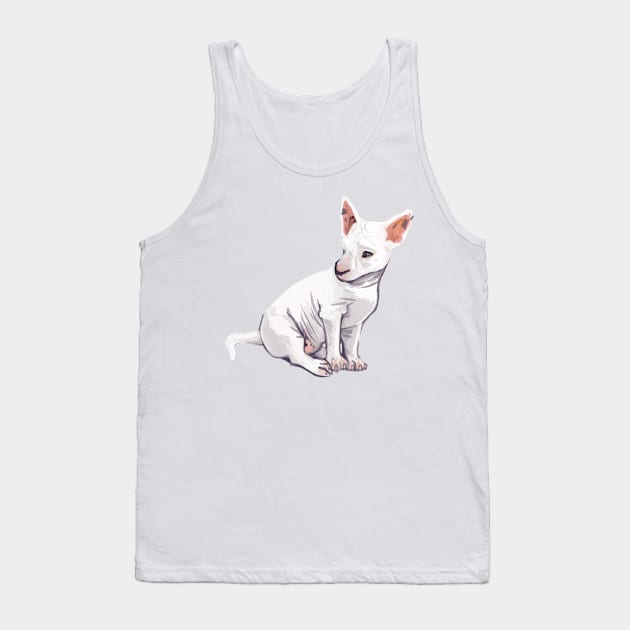 BULLTERRIER DOG WHITE PUP PUPPY Tank Top by Angsty-angst